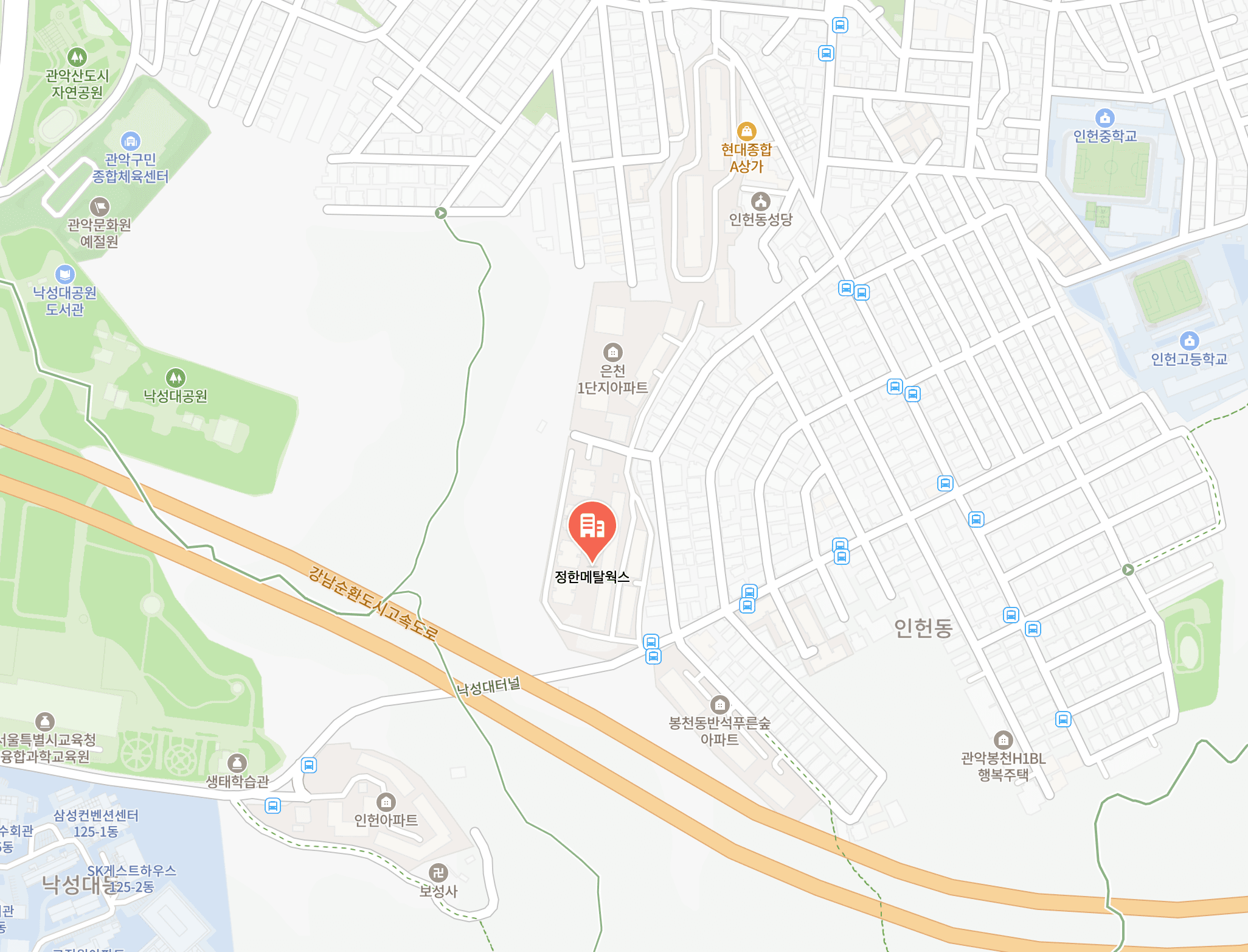 정한메탈웍스 위치 지도